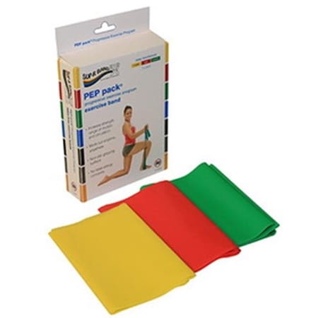 Fabrication Enterprises 10-6380 Sup-R Band; Latex-Free Pep Pack; Light; Yellow; Red & Green